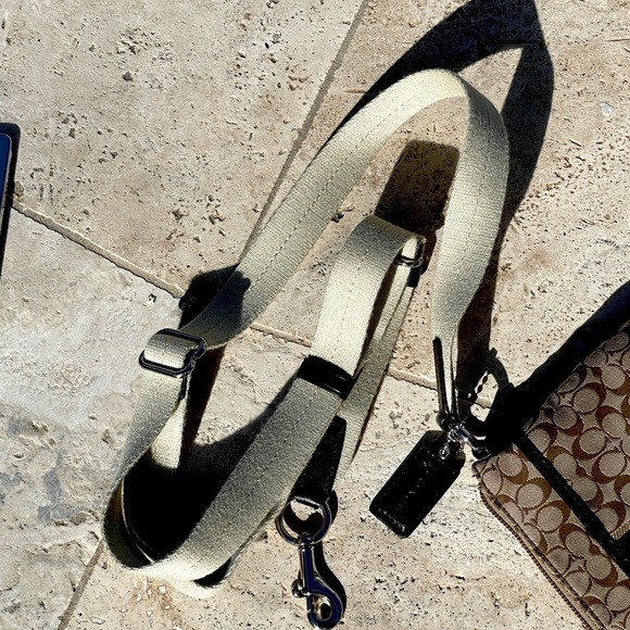 Coach Khaki/Mahogany Signature “C” Canvas Fabric/Leather XBody-adjustable Strap - Picture 11 of 16